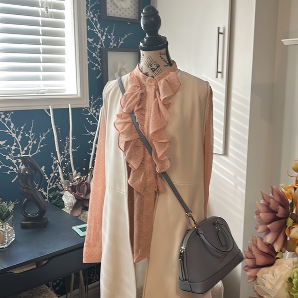 STUNNING H&M LIGHT PINK BLOUSE WITH TINY DOTS ALL OVER BNWT SIZE 10 - Picture 13 of 16